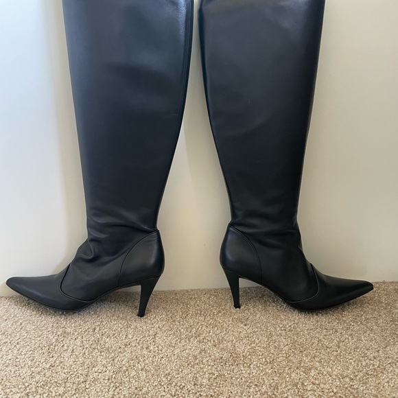 Ferragamo boots in black leather- size 9 - Picture 3 of 8